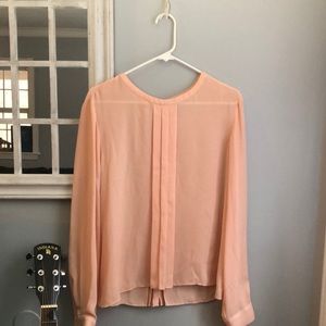 Peach sheer top